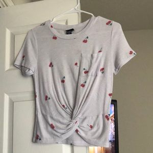 Rue 21 crop top with cherry stems.